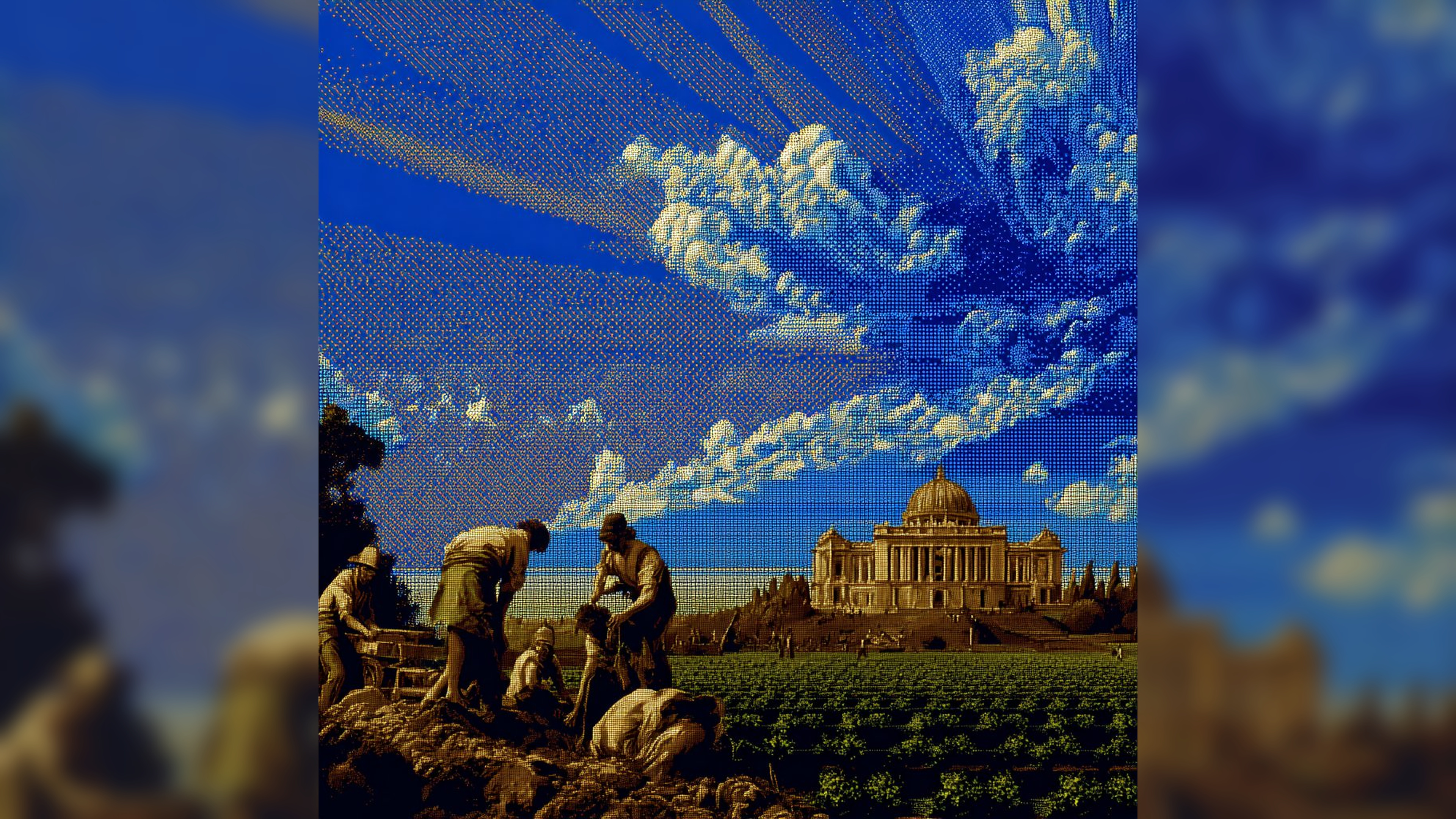 Blue field, an ambient Focus Mode background