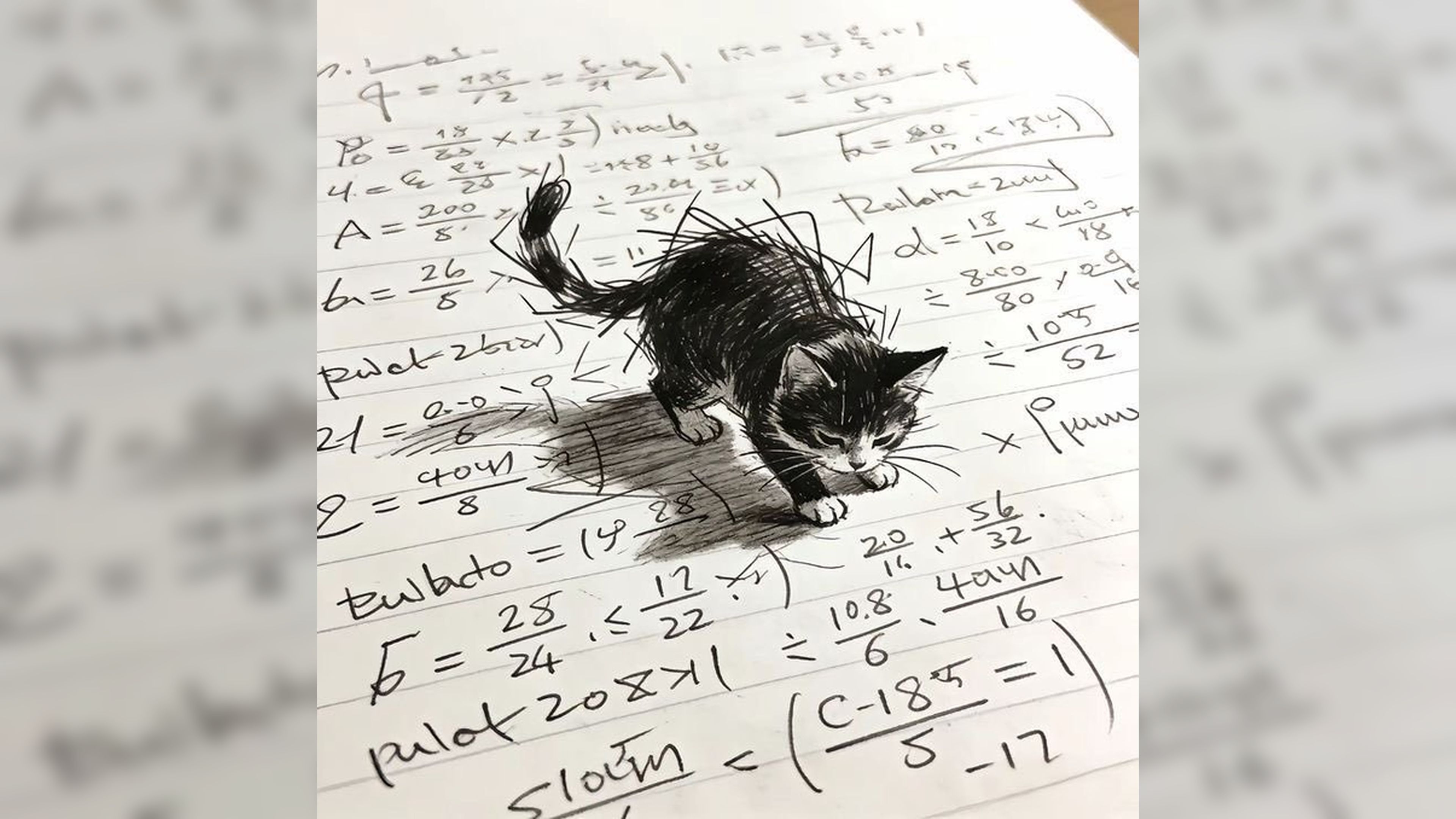 Study cat, an ambient Focus Mode background